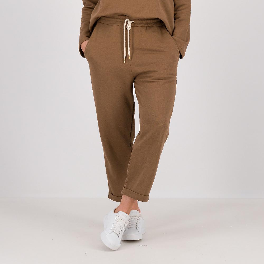 QVC L'Una Pantaloni jogger in felpa con risvolto al fondo