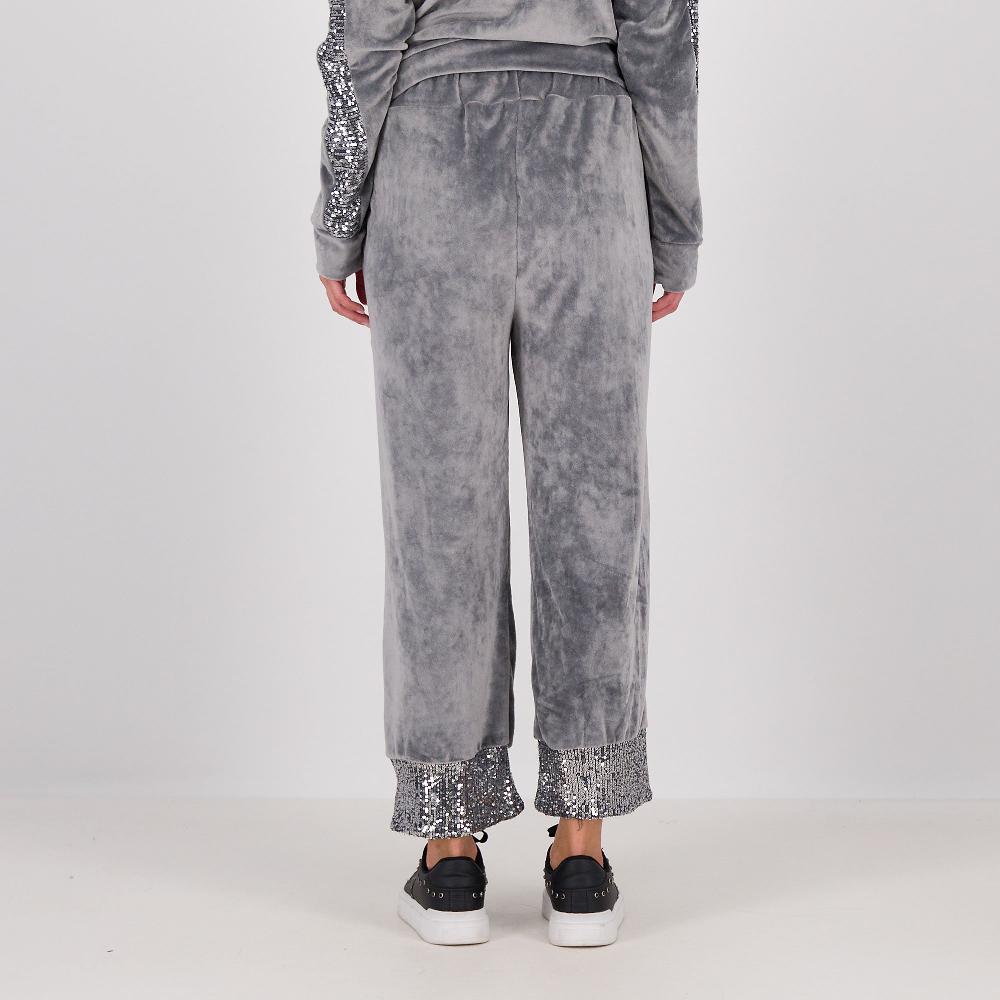 QVC L'Una Pantapalazzo Cropped Con Fascia Paillettes Al Fondo