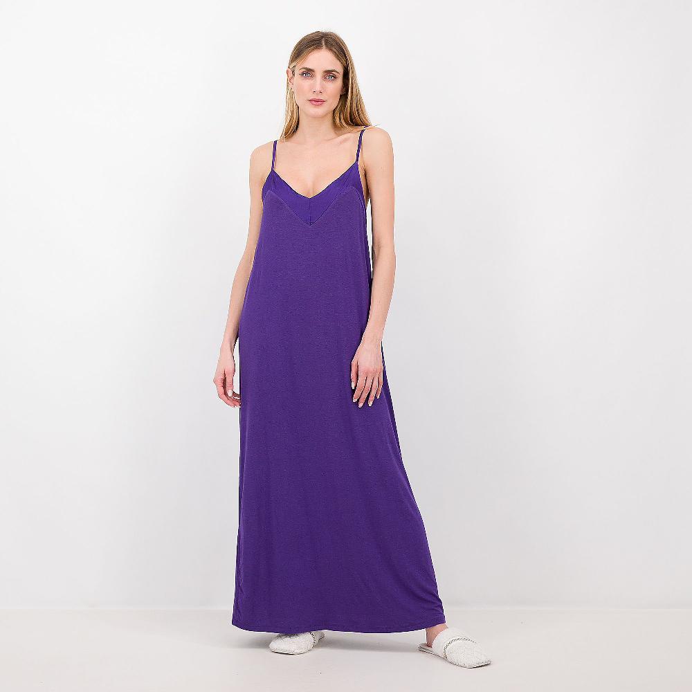 QVC L'Una Sottoveste lunga in jersey di viscosa Inserti in raso Made in Italy