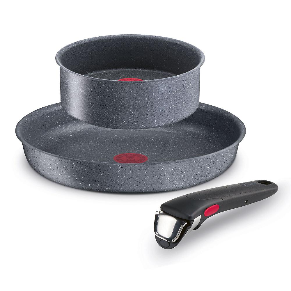 QVC Lagostina 2 casseruole (16 e 24 cm) e un manico Ingenio Mineralis