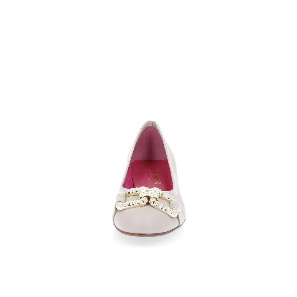 QVC Le Babe Ballerine In Pelle Con Morsetto Tacco 3cm