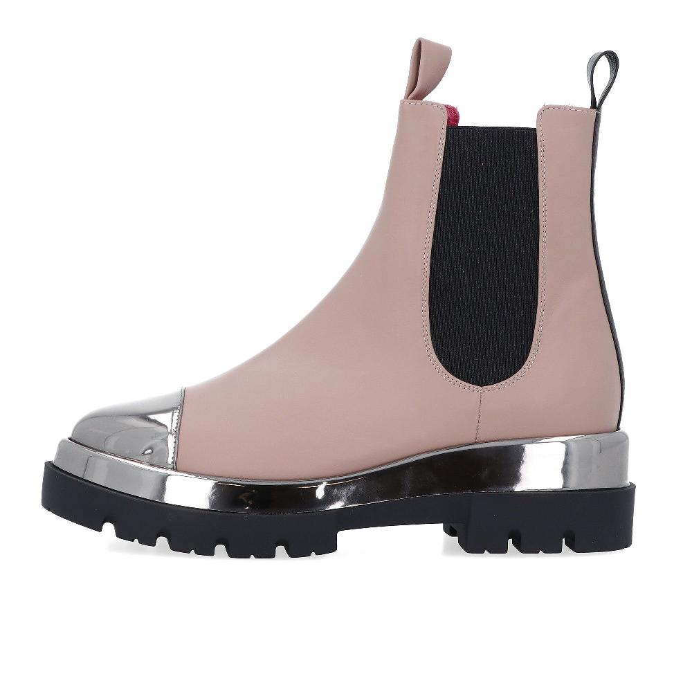 QVC Le Babe Stivaletti Chelsea In Pelle Con Dettagli A Contrasto