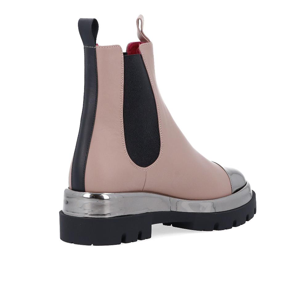 QVC Le Babe Stivaletti Chelsea In Pelle Con Dettagli A Contrasto