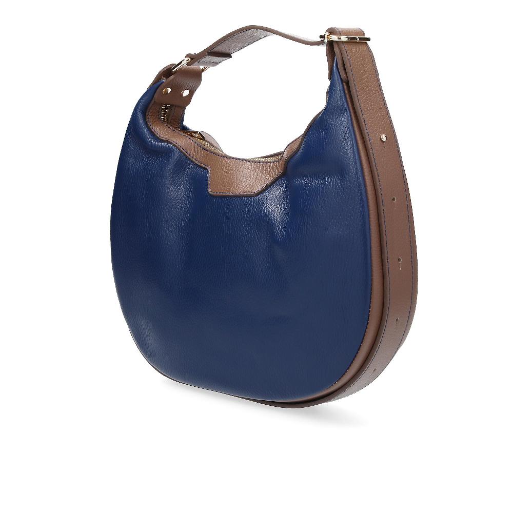QVC Le Corone Bags Borsa A Mano E Spalla Luna-Bi In Pelle Bicolore