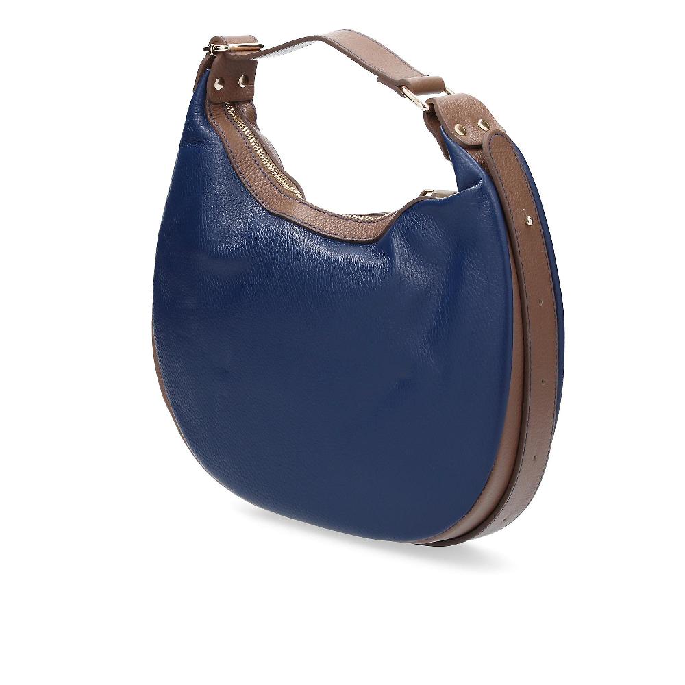 QVC Le Corone Bags Borsa A Mano E Spalla Luna-Bi In Pelle Bicolore