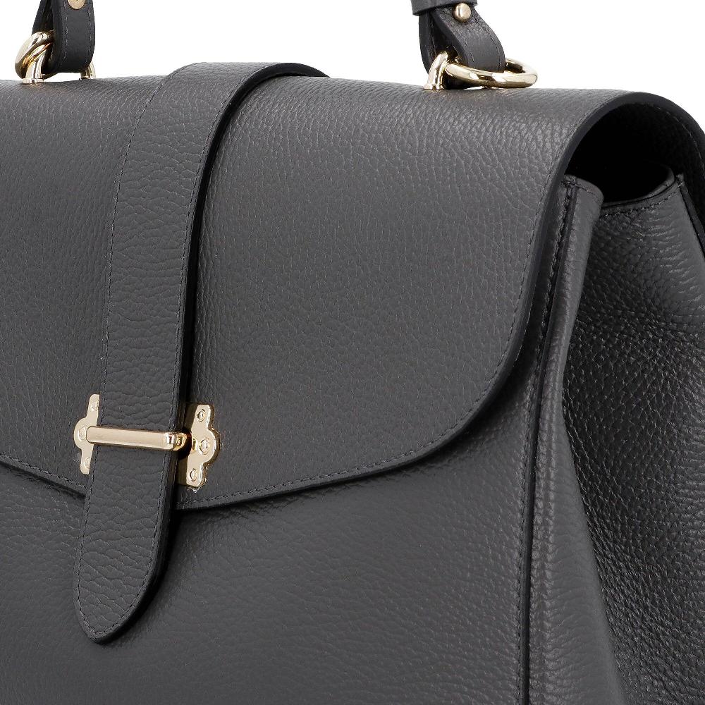 QVC Le Corone Bags Borsa A Mano/tracolla Miss C19 In Pelle Con Patta
