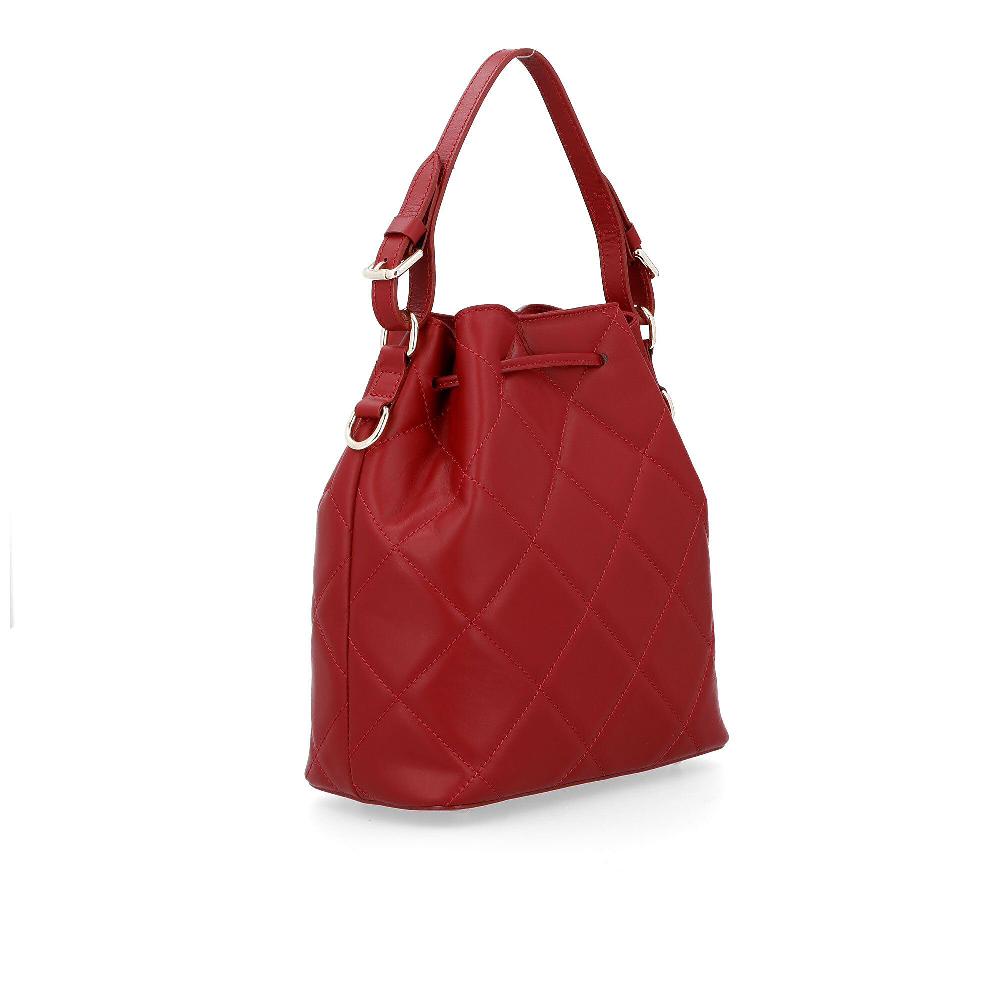 QVC Le Corone Bags Borsa A Secchiello In Pelle Effetto Matelassé Nerina