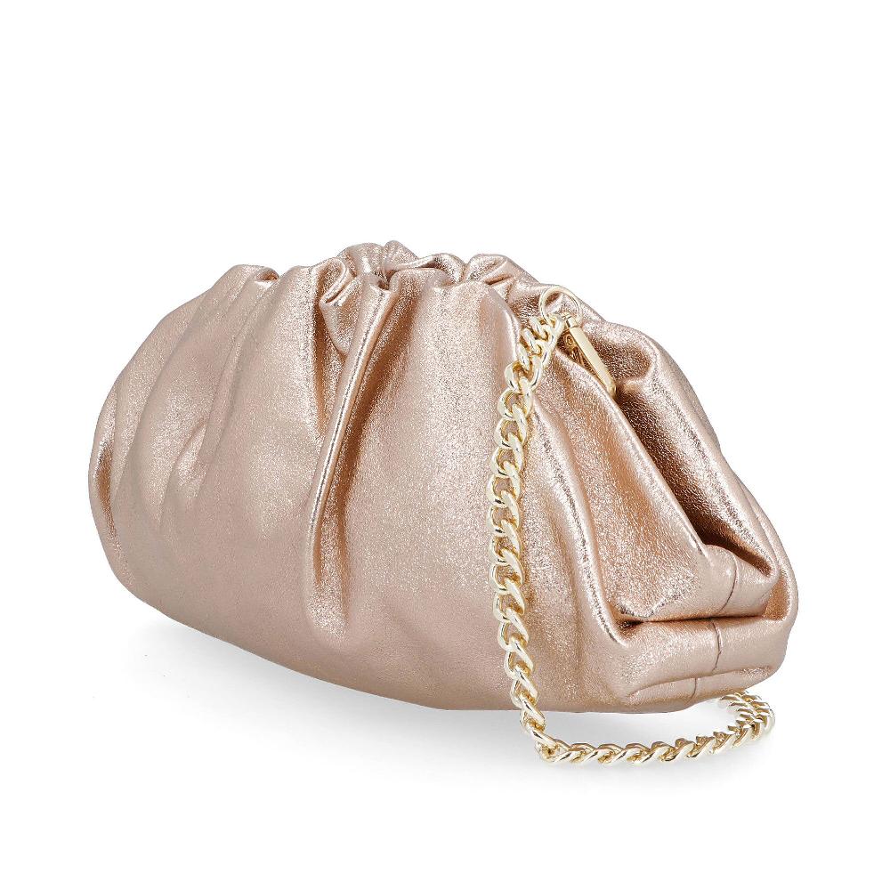 QVC Le Corone Bags Borsa A Spalla In Pelle Laminata Con Tracolla In Catena