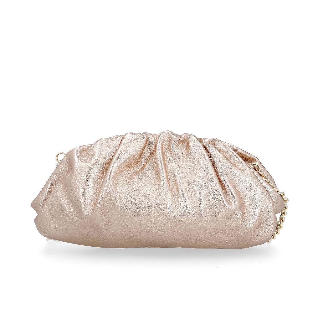 QVC Le Corone Bags Borsa A Spalla In Pelle Laminata Con Tracolla In Catena