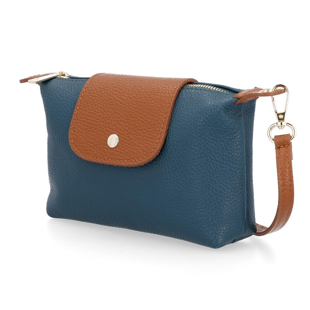QVC Le Corone Bags Borsa A Tracolla Bicolore Con Chiusura Con Zip
