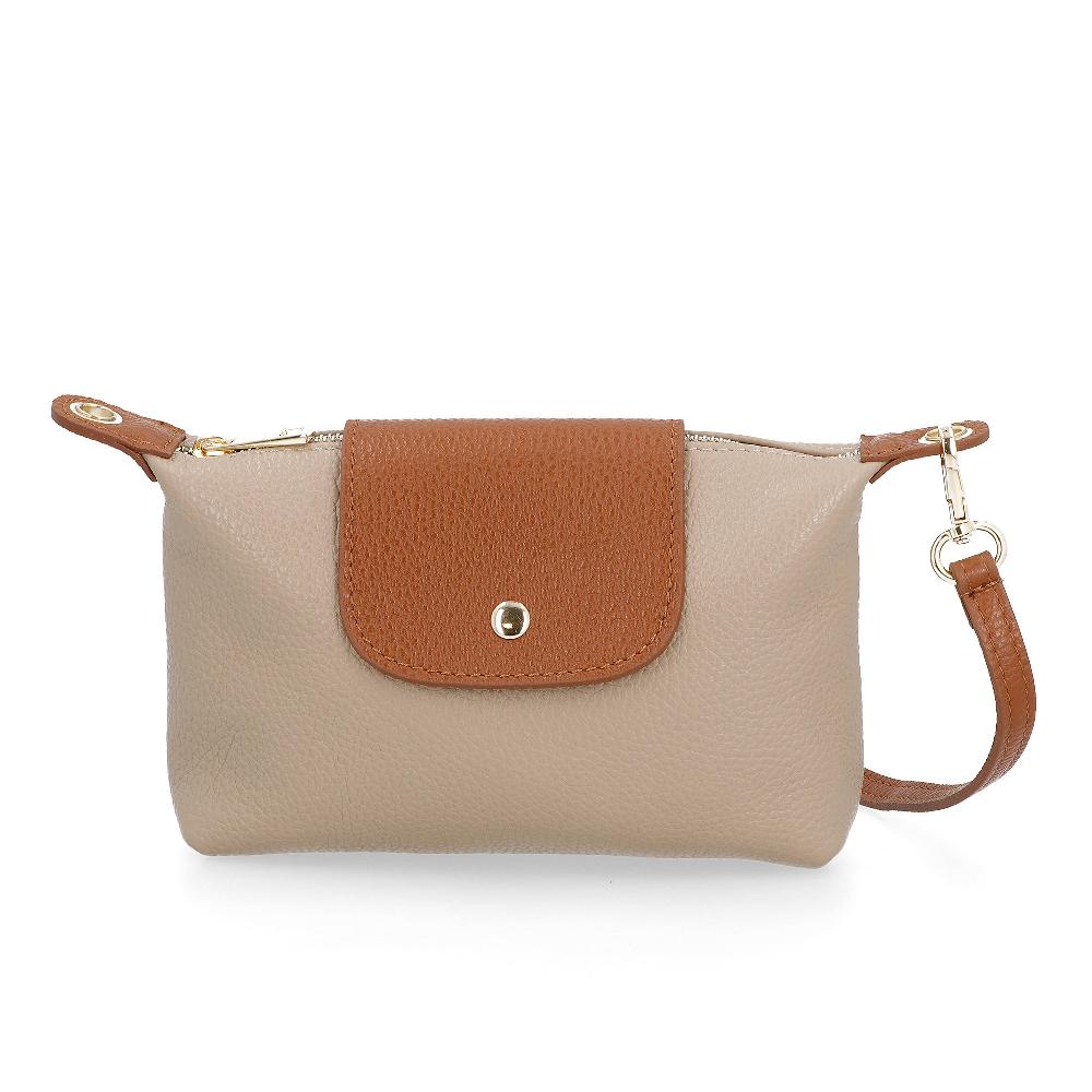 QVC Le Corone Bags Borsa a tracolla bicolore con chiusura con zip