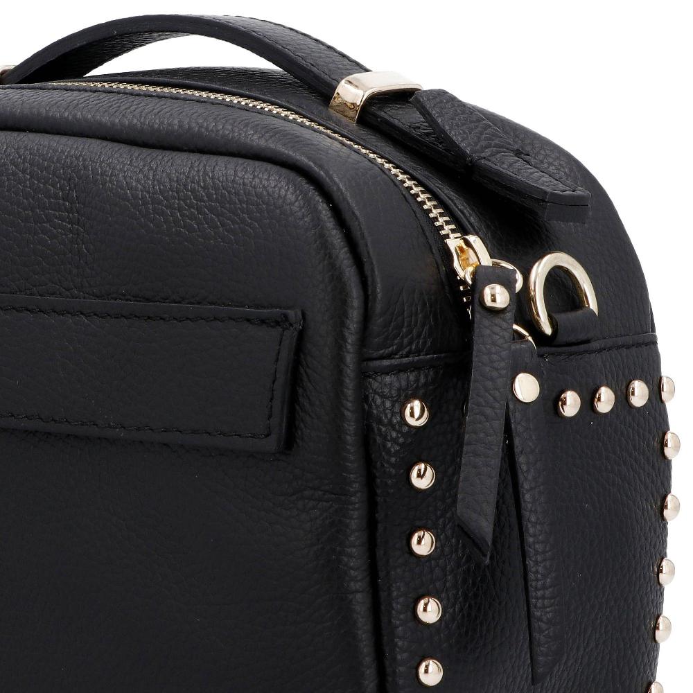 QVC Le Corone Bags Borsa A Tracolla Borky In Pelle Con Borchiette