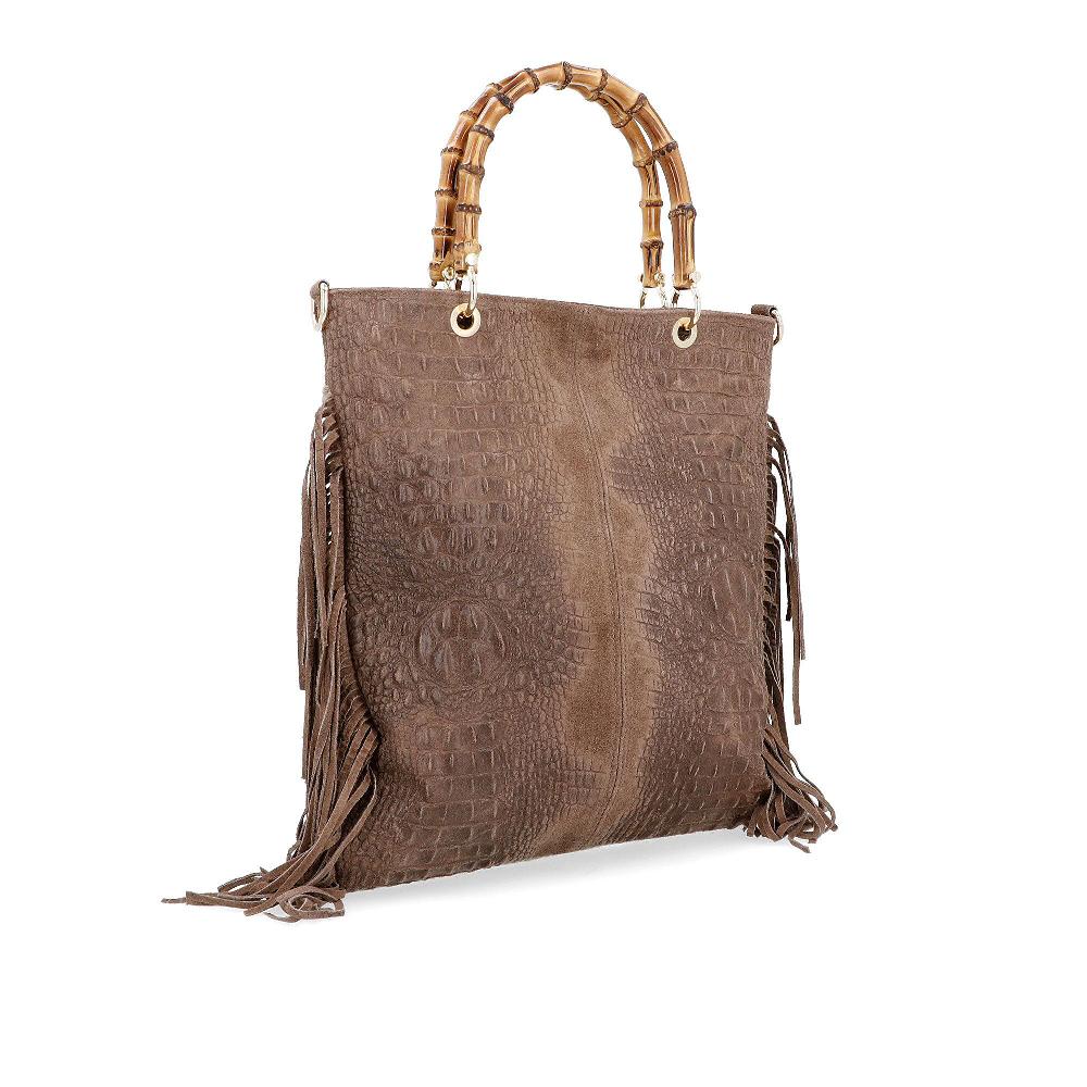 QVC Le Corone Bags Borsa Double Face: Lato Stampa Cocco E Lato Con Filo D'oro