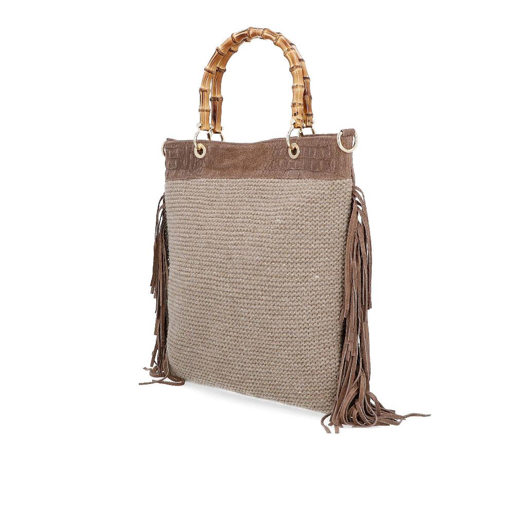 QVC Le Corone Bags Borsa Double Face: Lato Stampa Cocco E Lato Con Filo D'oro