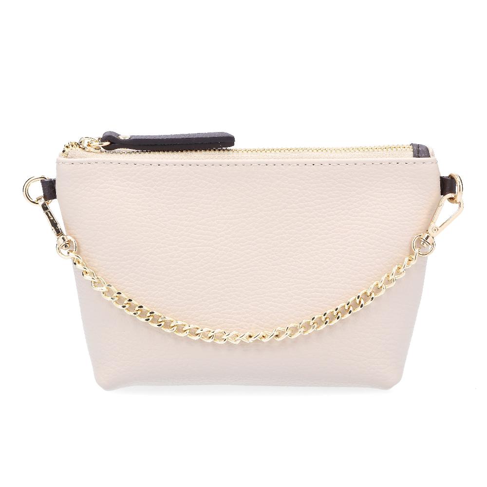 QVC Le Corone Bags Pochette In Pelle Dollaro Con Catena E Interno Foderato