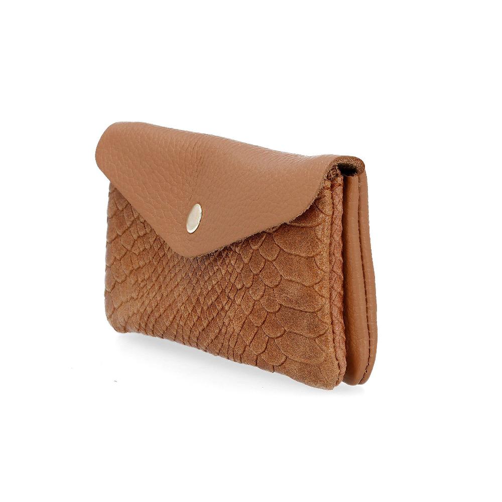 QVC Le Corone Bags Pochette In Pelle Miss Night&Day Con Stampa Cocco