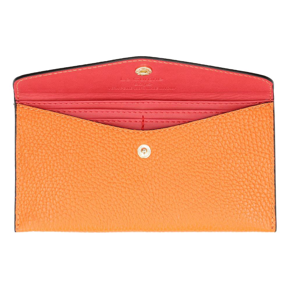 QVC Le Corone Bags Portatessere In Pelle Chiusura Con Patta E Bottone