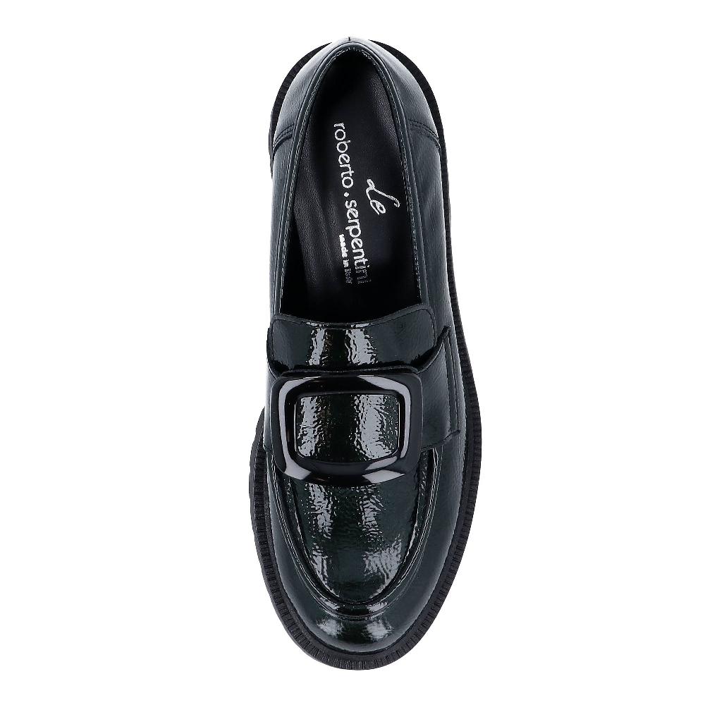 QVC Le Serpentini Mocassini Effetto Vernice Con Suola Carrarmato