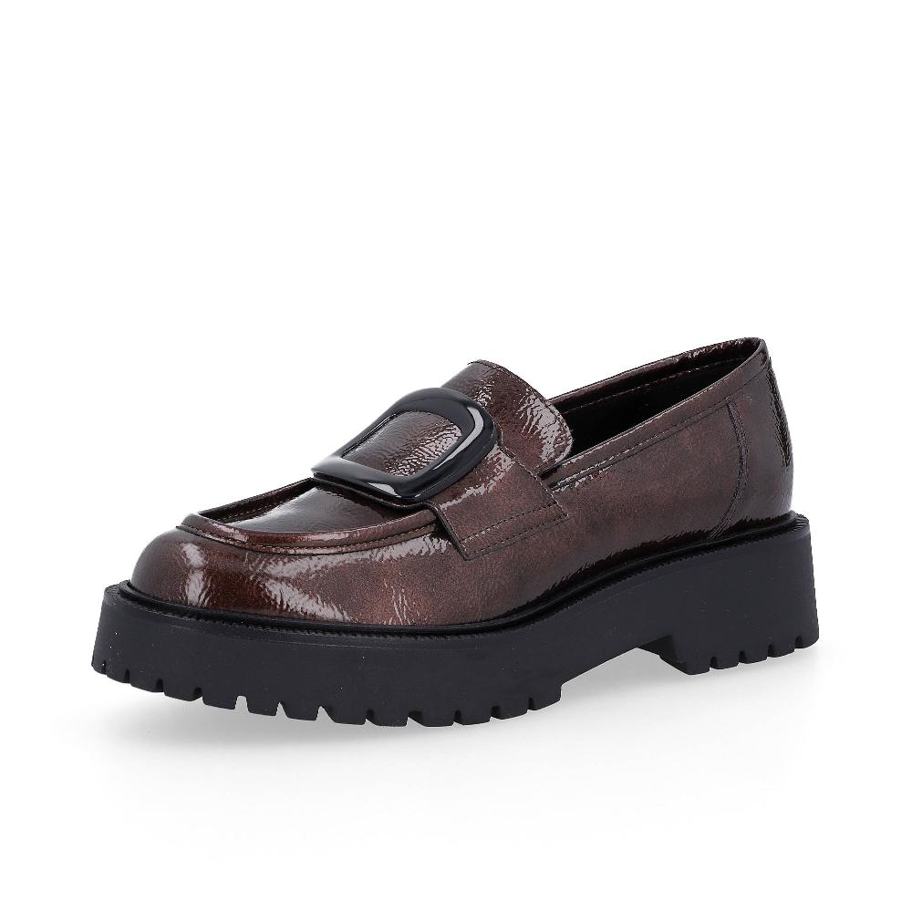 QVC Le Serpentini Mocassini effetto vernice con suola carrarmato