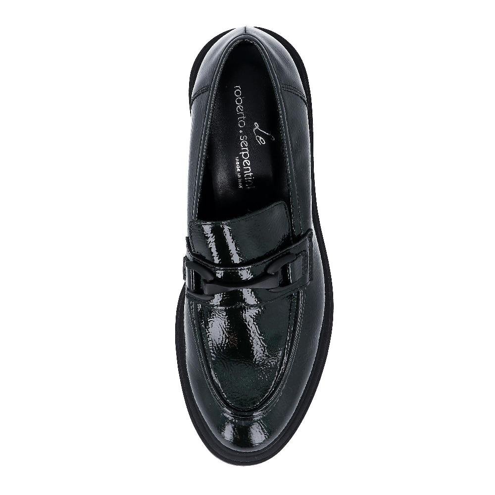 QVC Le Serpentini Mocassini Effetto Vernice Con Tacco 4cm