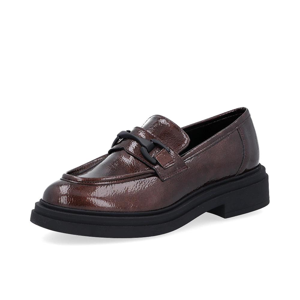 QVC Le Serpentini Mocassini effetto vernice con tacco 4cm