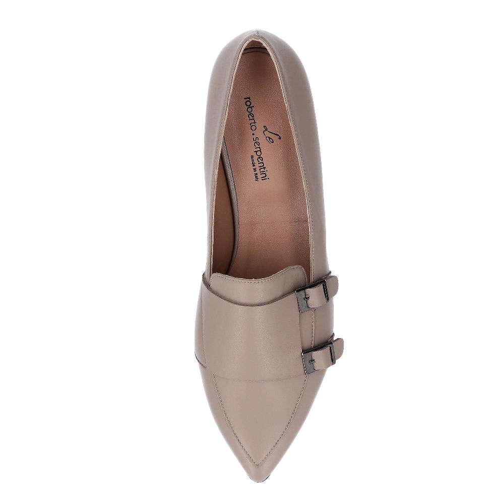 QVC Le Serpentini Mocassini Sfilati In Pelle Con Fibbie E Tacco 2cm