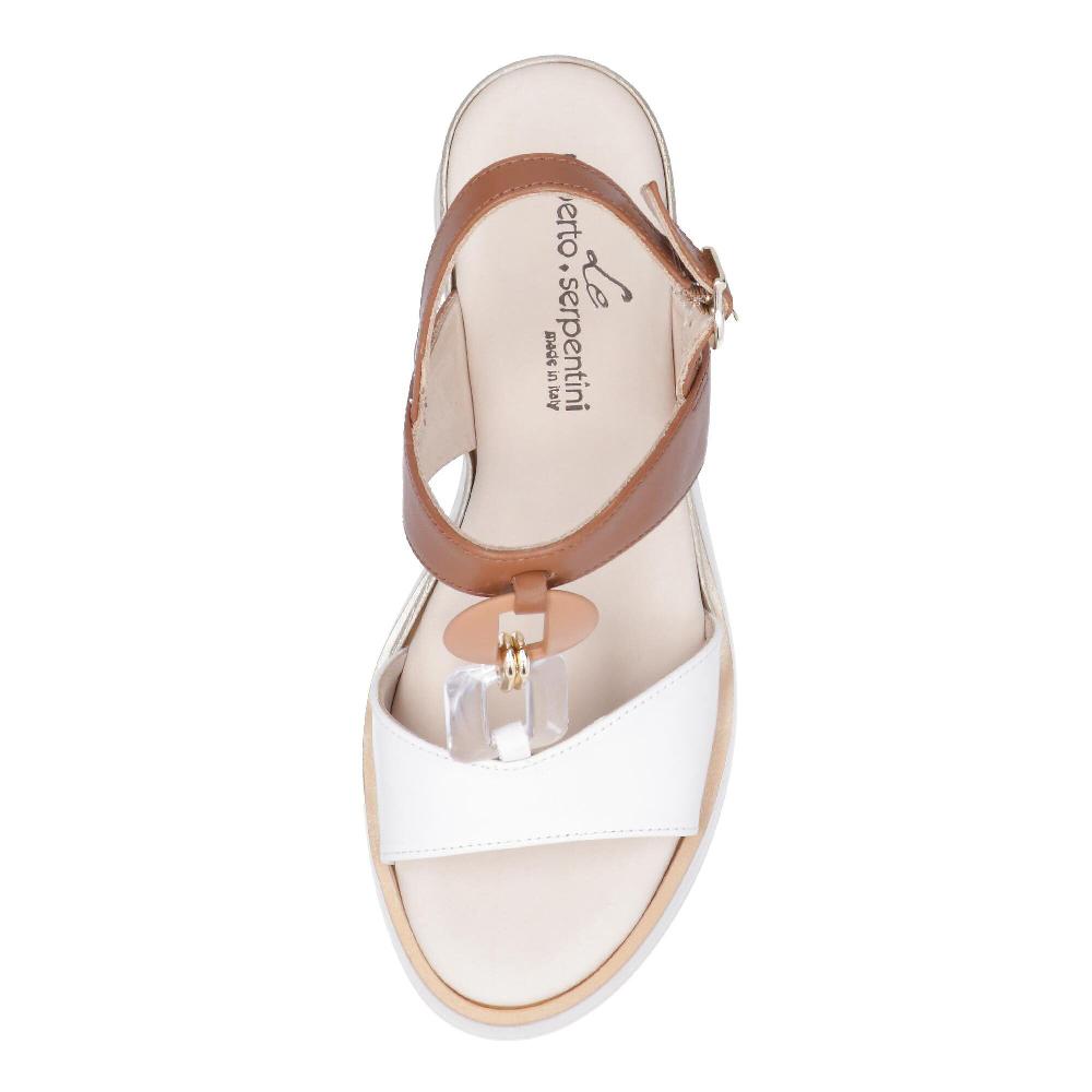 QVC Le Serpentini Sandali In Pelle Con Decorazione A Catena