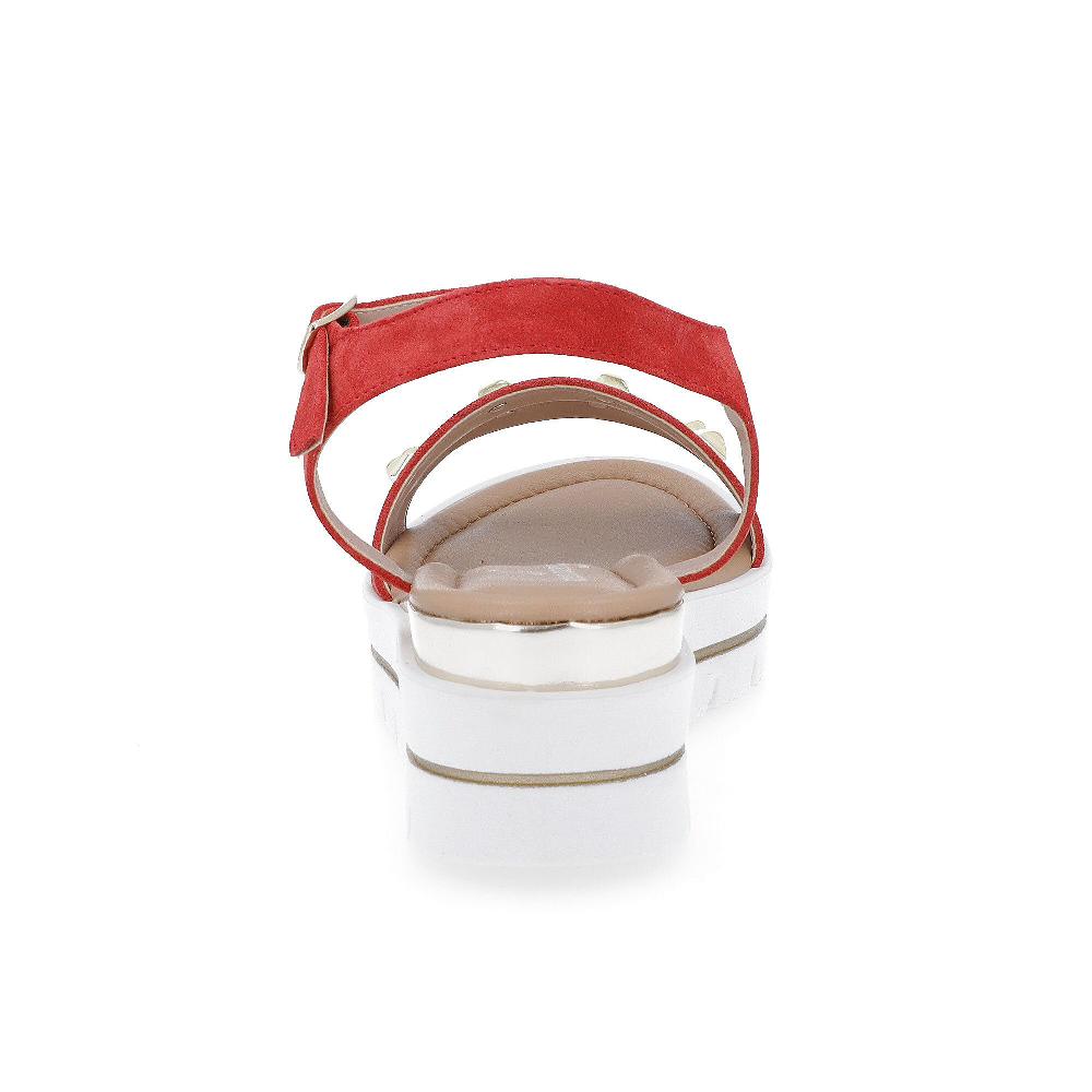 QVC Le Serpentini Sandalo In Pelle Motivo Borchie Zeppa 5 5 Cm Made In Italy