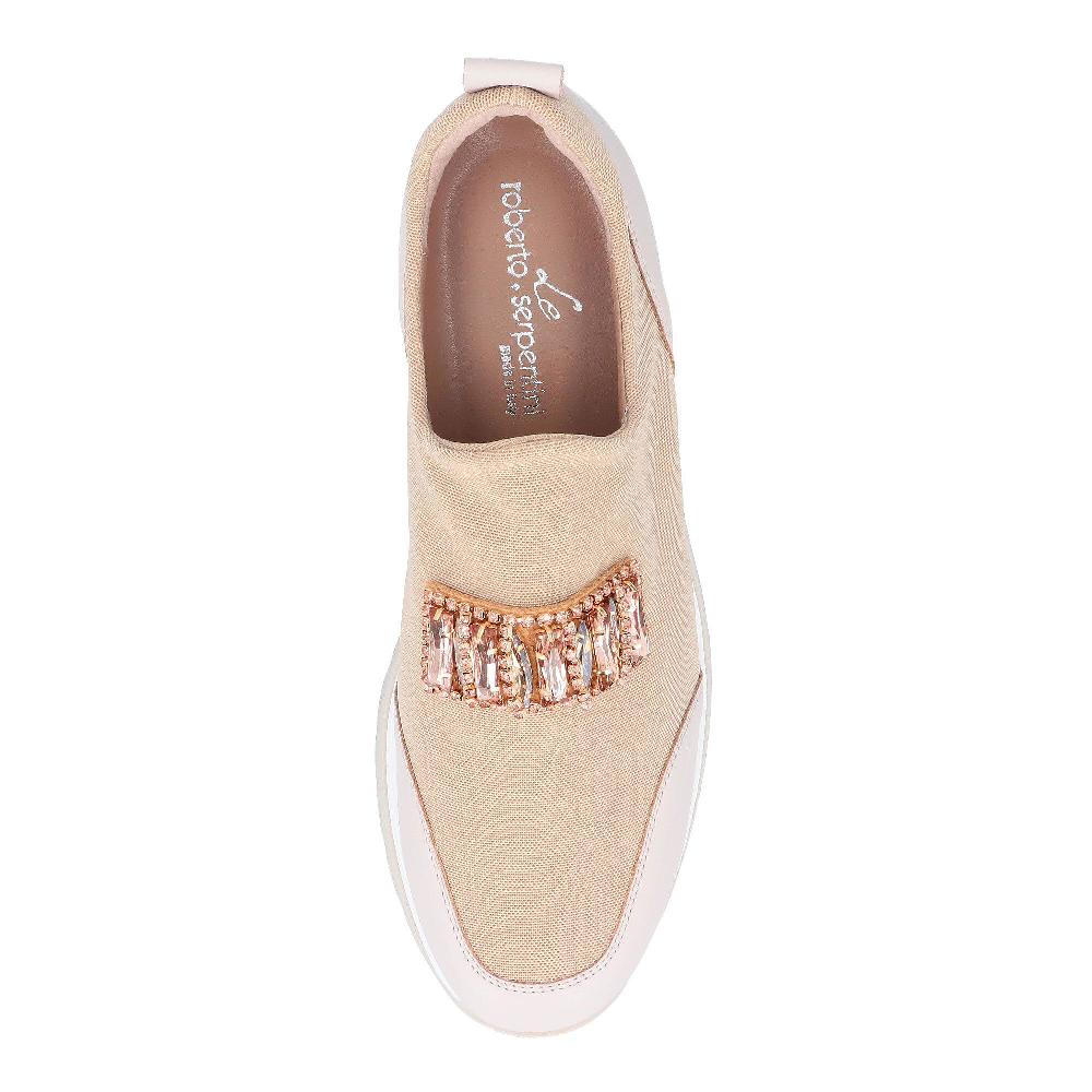 QVC Le Serpentini Slip On In Tessuto Con Decorazione Gioiello