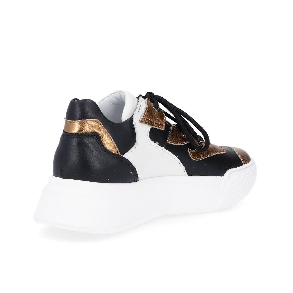 QVC Le Serpentini Sneaker In Pelle Con Inserti Laminati E Zeppa