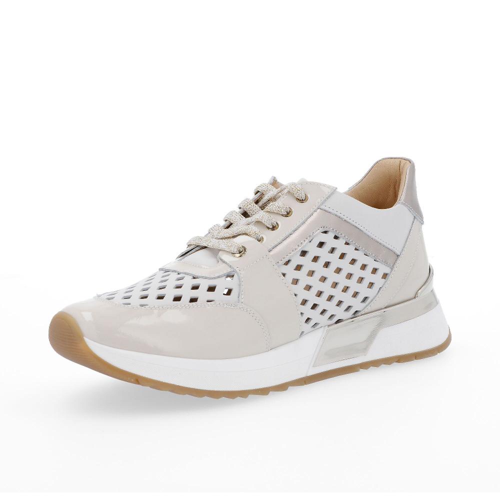 QVC Le Serpentini Sneaker traforata in pelle suola 3 5 cm