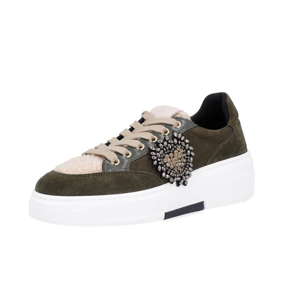 QVC Le Serpentini Sneakers in pelle con applicazione gioiello