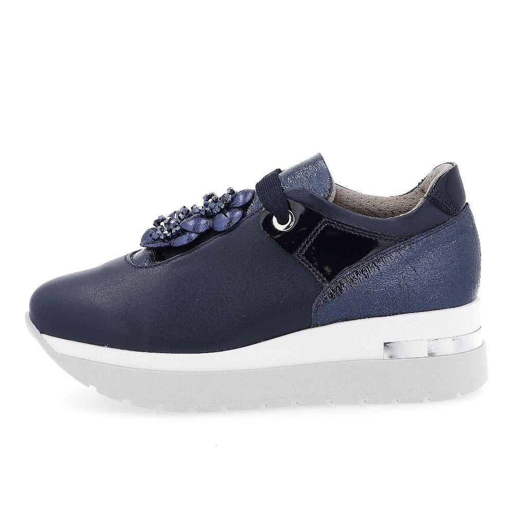 QVC Le Serpentini Sneakers Stringate Con Gioiello Inserto Laminato