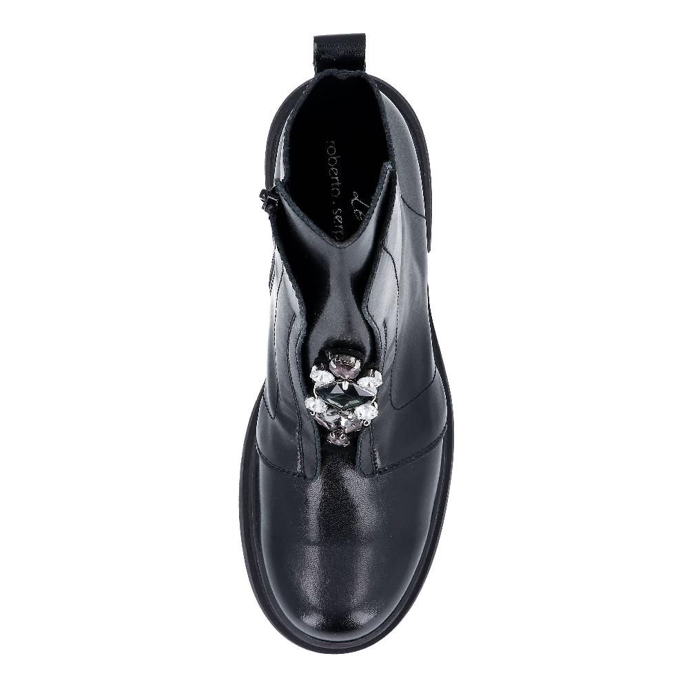 QVC Le Serpentini Stivaletti Anfibi Con Zip E Dettaglio Gioiello Suola 5 5cm