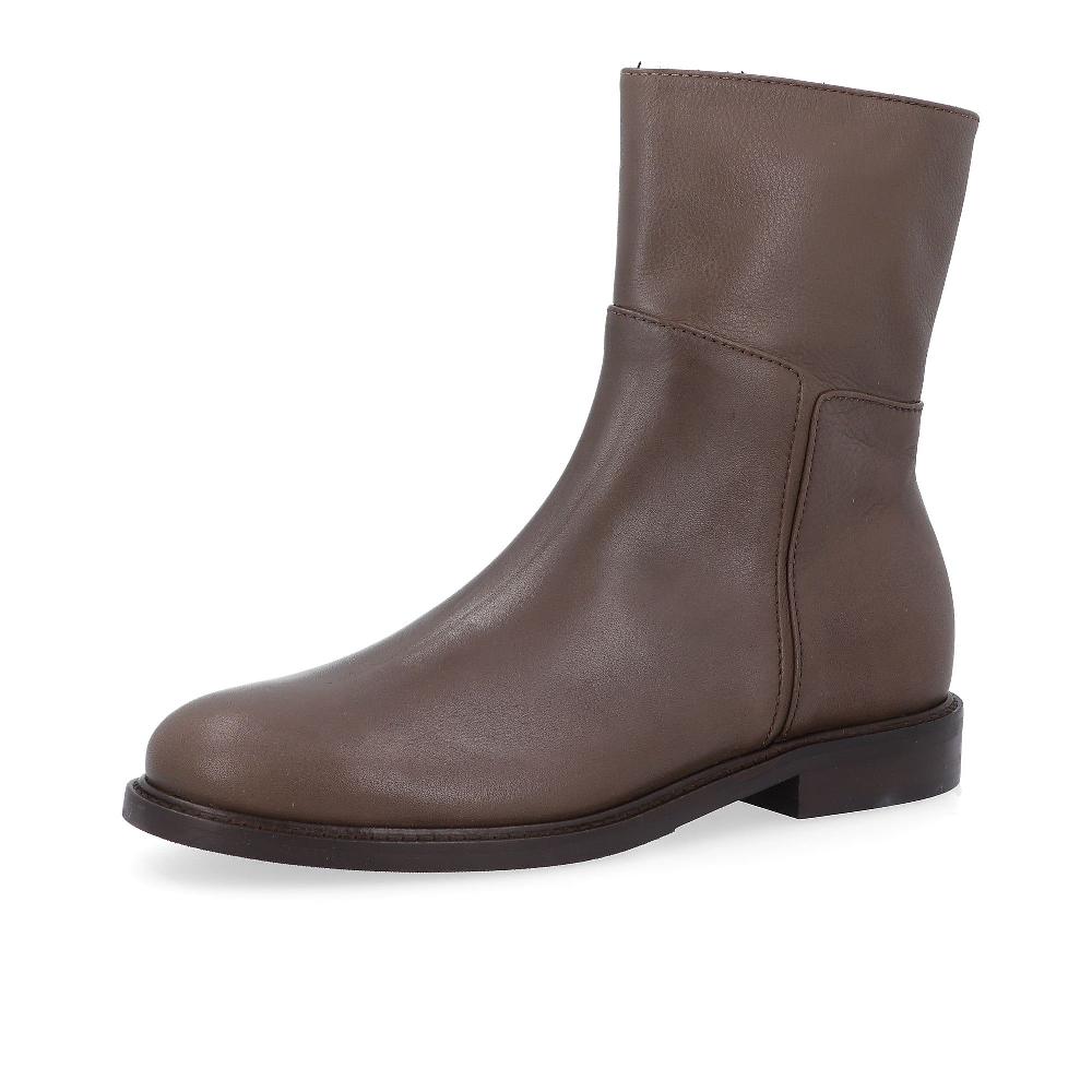 QVC Le Serpentini Stivaletti biker in pelle con zip laterale