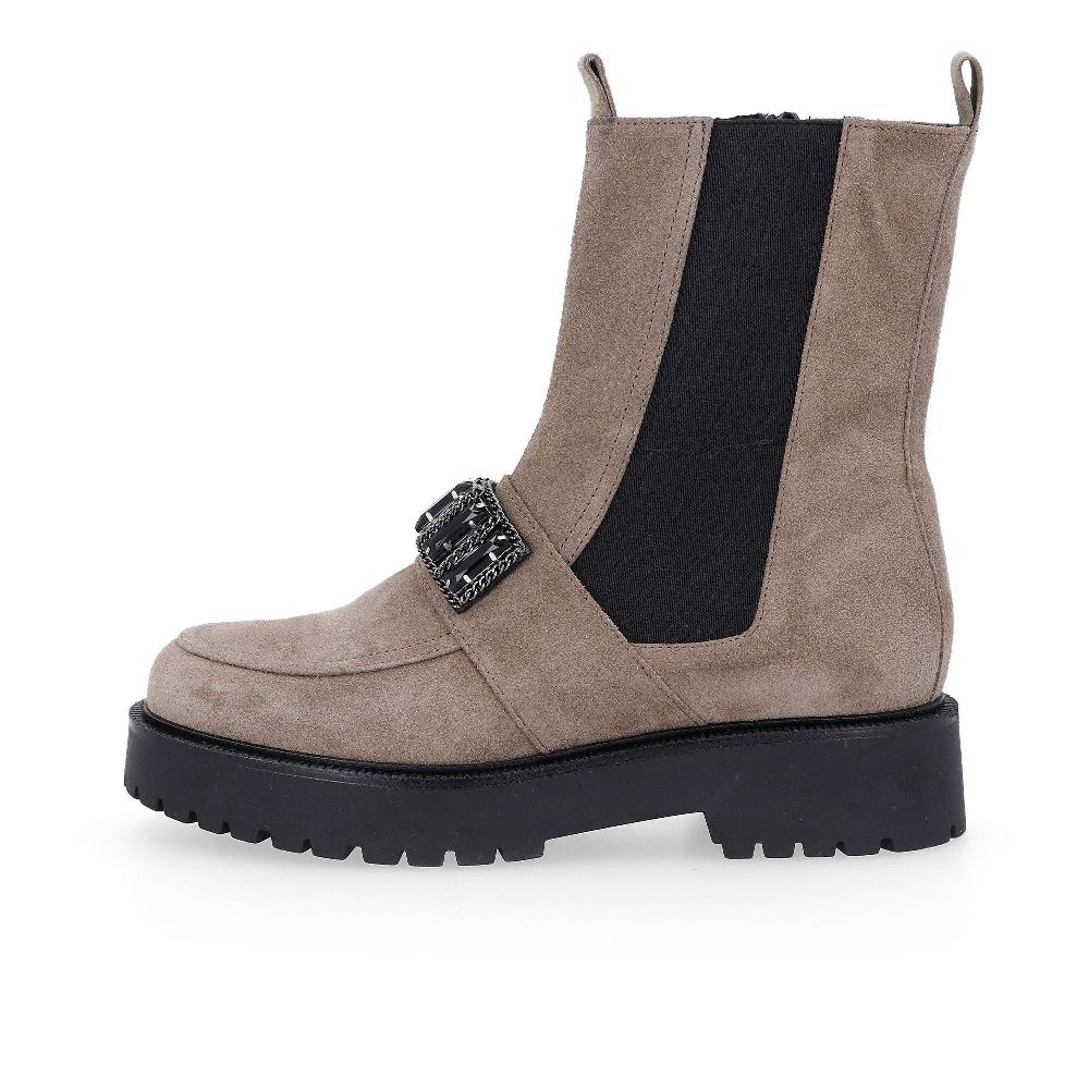 QVC Le Serpentini Stivaletti Chelsea In Pelle Scamosciata