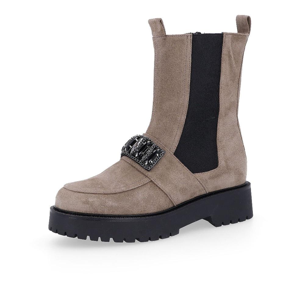 QVC Le Serpentini Stivaletti Chelsea in pelle scamosciata