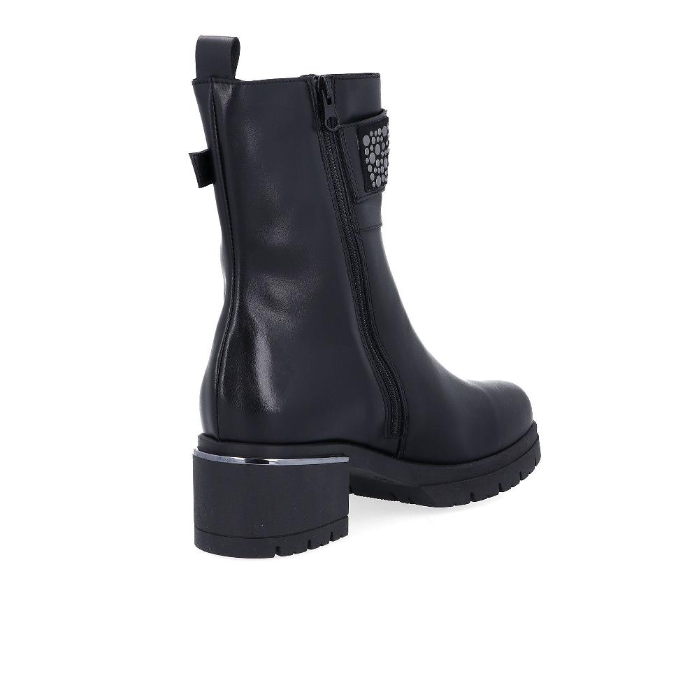 QVC Le Serpentini Stivaletti In Pelle Con Fascia Decorativa Metallica