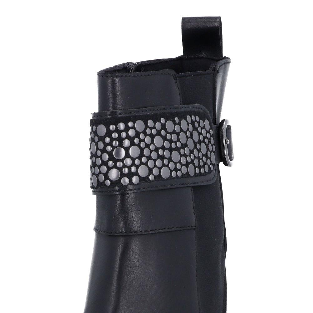 QVC Le Serpentini Stivaletti In Pelle Con Fascia Decorativa Metallica