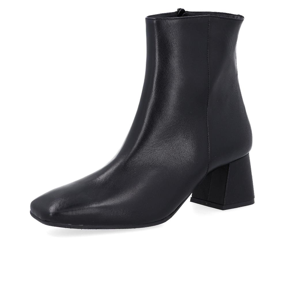QVC Le Serpentini Stivaletti in pelle con punta quadrata e tacco 5 5cm