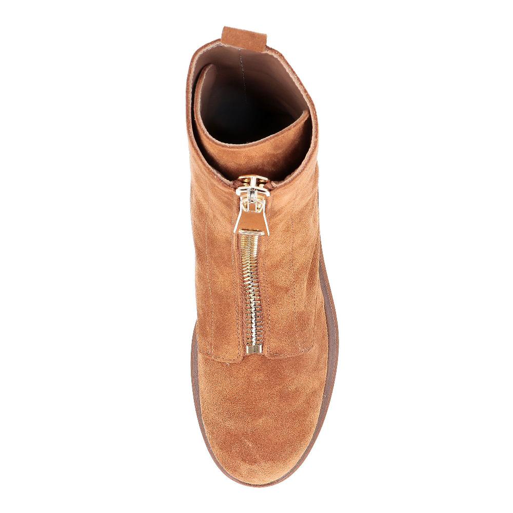 QVC Le Serpentini Stivaletti In Pelle Scamosciata Con Cerniera Tacco 5cm