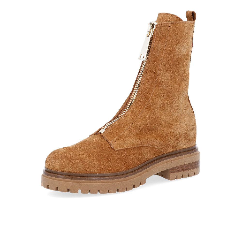 QVC Le Serpentini Stivaletti in pelle scamosciata con cerniera tacco 5cm