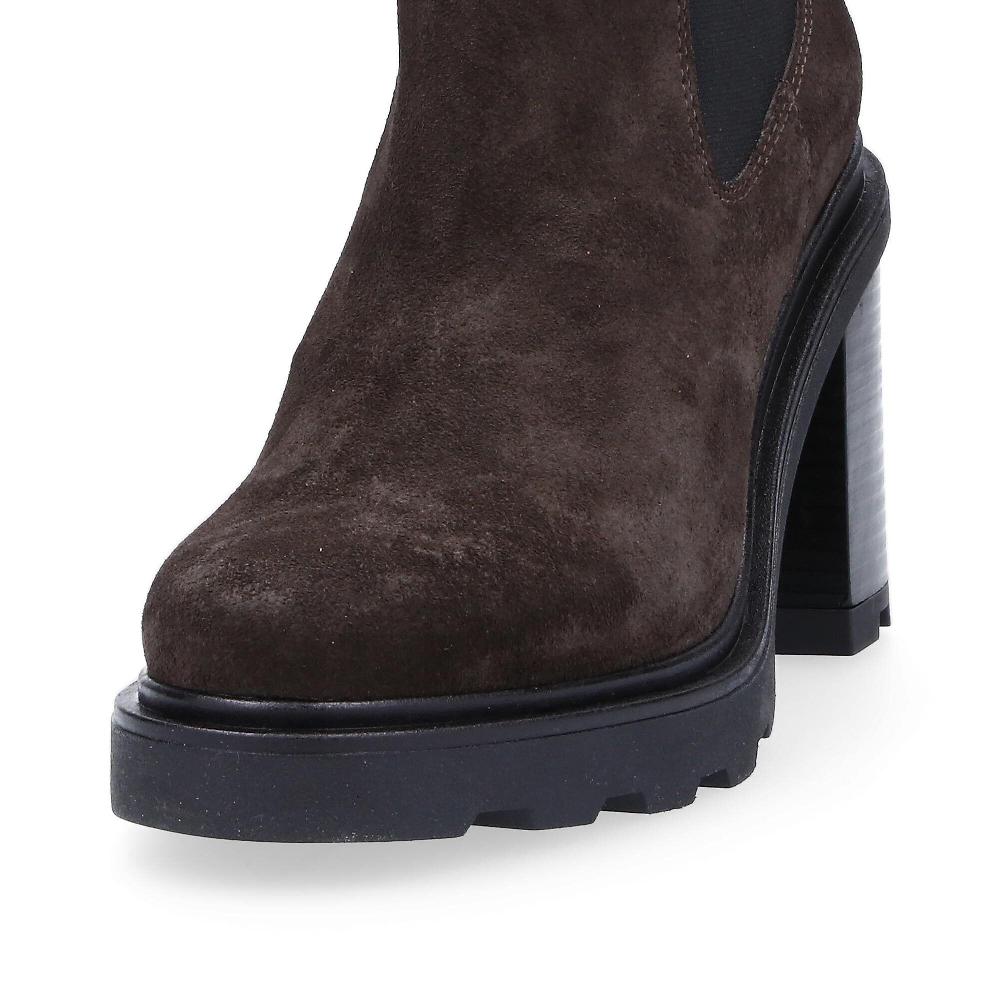 QVC Le Serpentini Stivaletti In Pelle Scamosciata Tacco 9 Cm