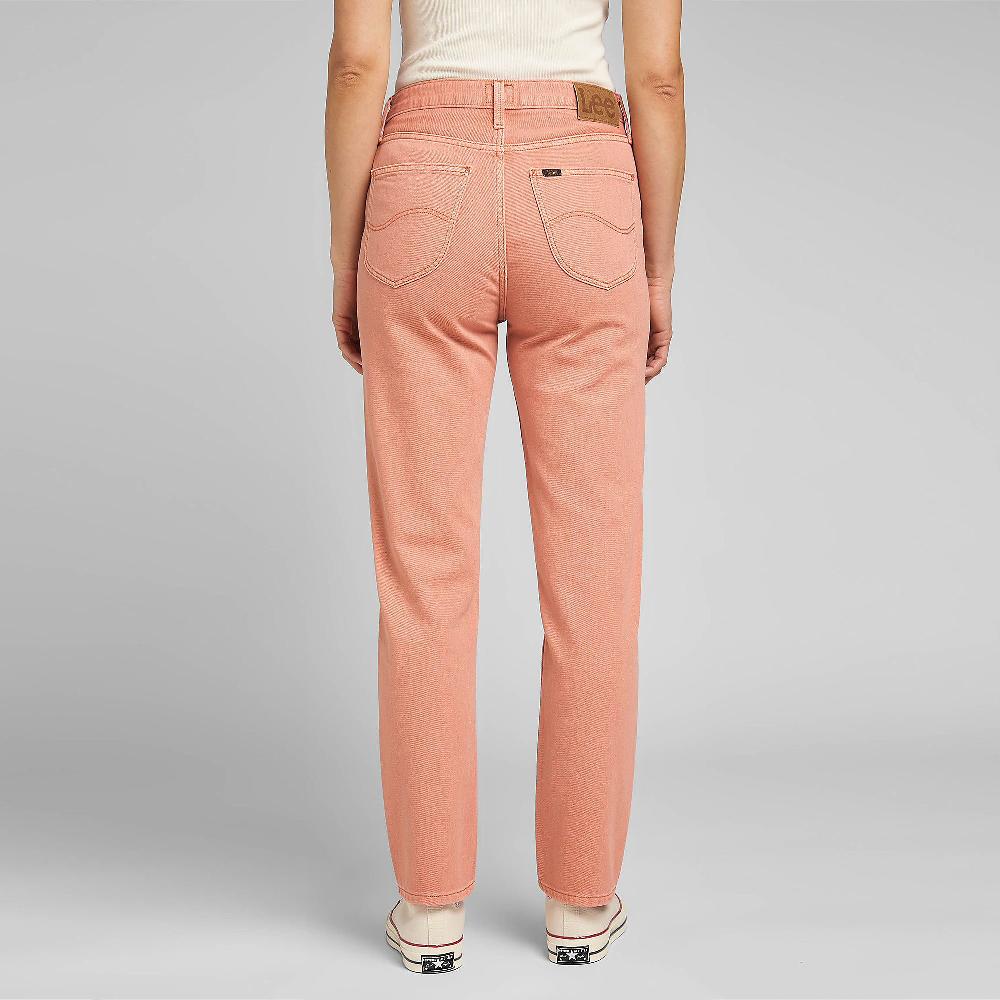 QVC LEE Carol Jeans Vita Alta Gamba Dritta Lunghezza Caviglia Zip E Bottone