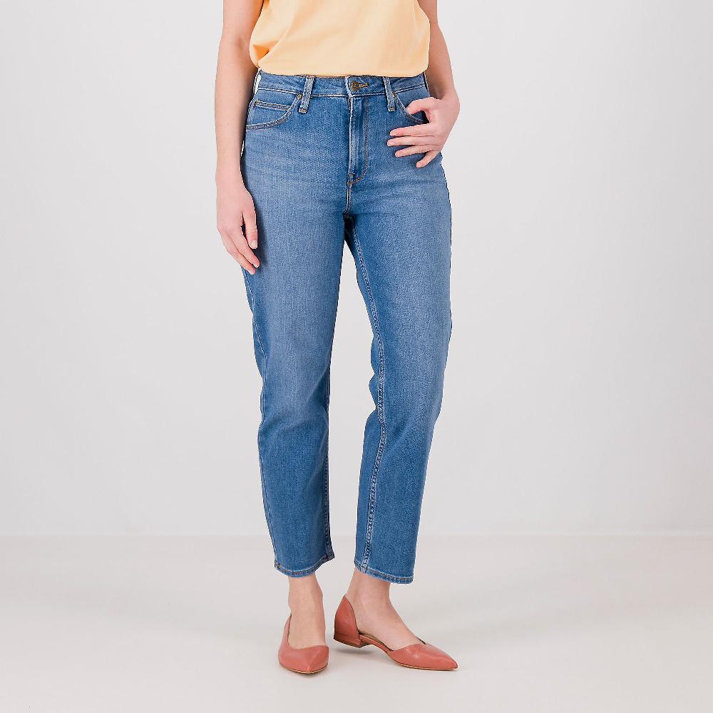 QVC LEE Carol Jeans vita alta Gamba dritta Lunghezza caviglia Zip e bottone