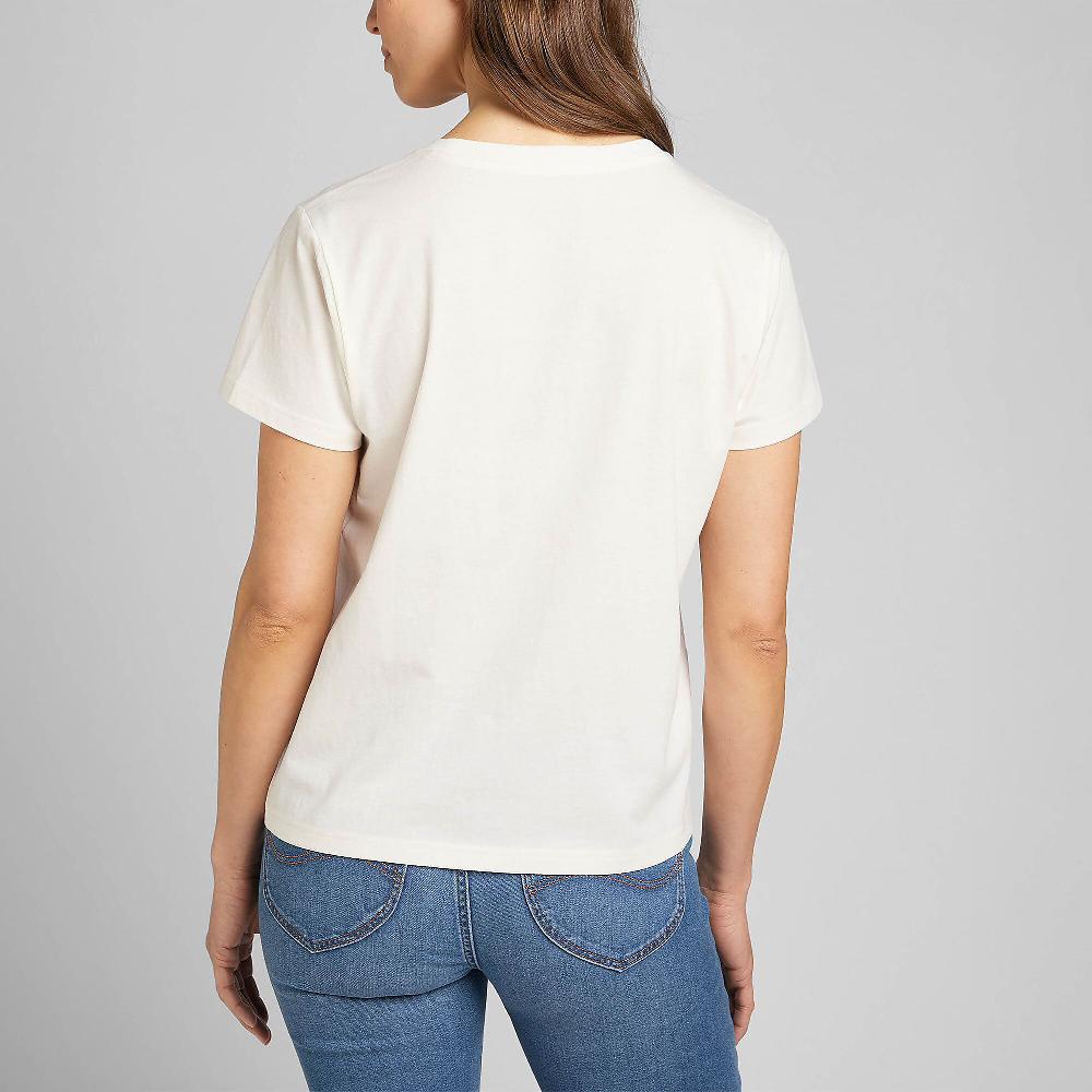 QVC LEE Crew Pocket T-shirt In 100% Cotone Taschino Frontale E Logo