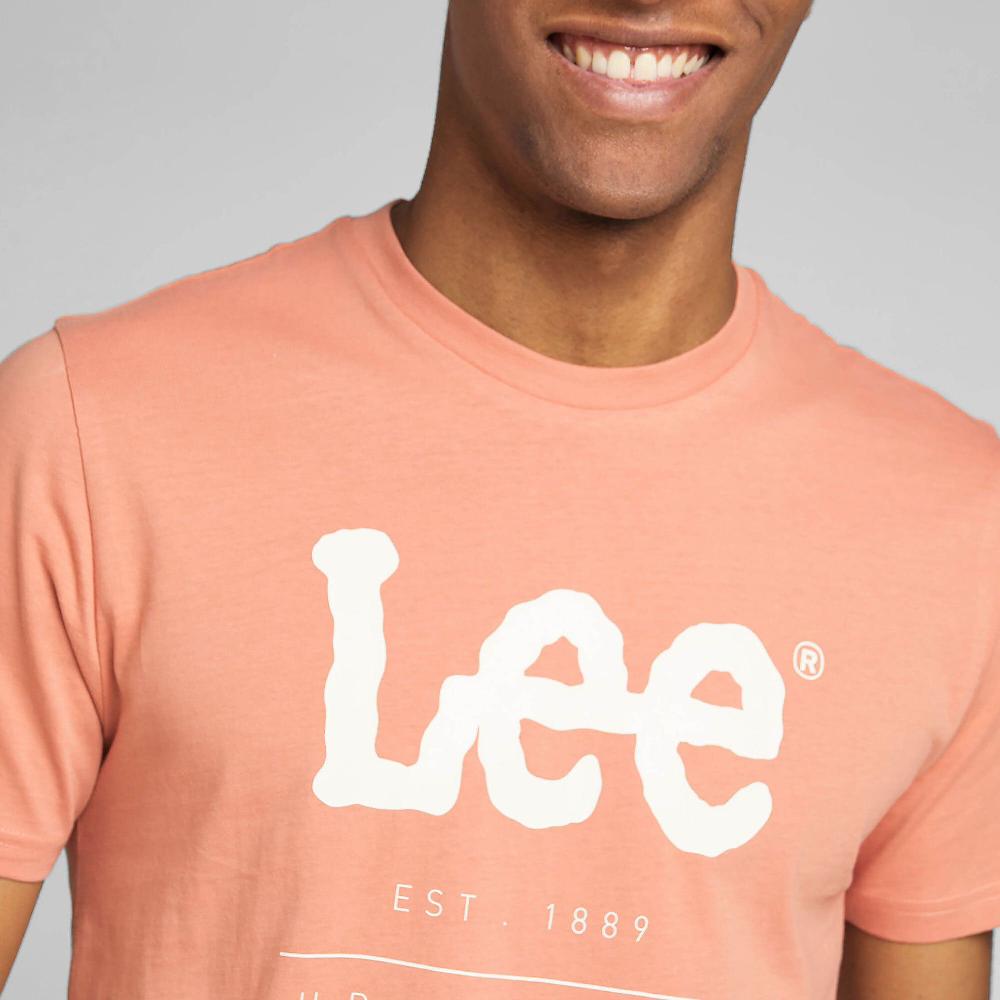 QVC LEE Logo T-shirt In 100% Cotone Stampa Logo Frontale