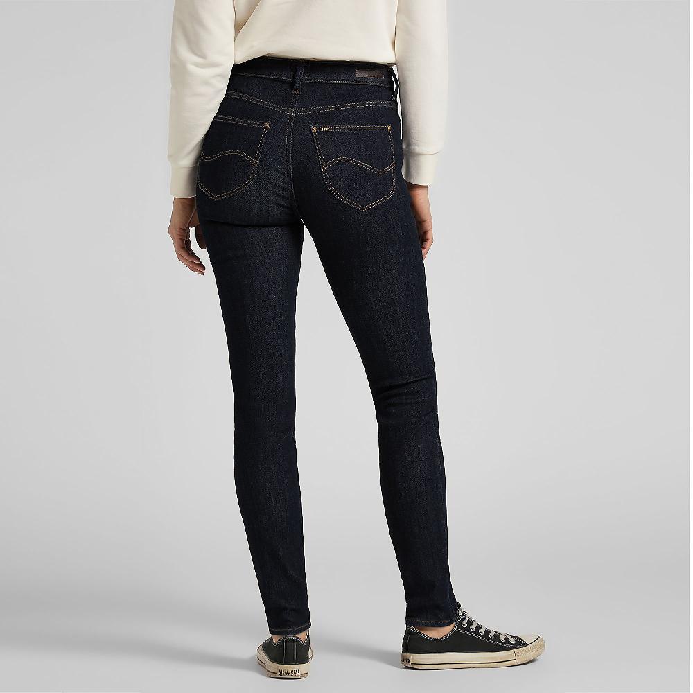 QVC LEE Scarlett High Jeans Skinny Vita Alta Passanti In Vita Zip E Bottone