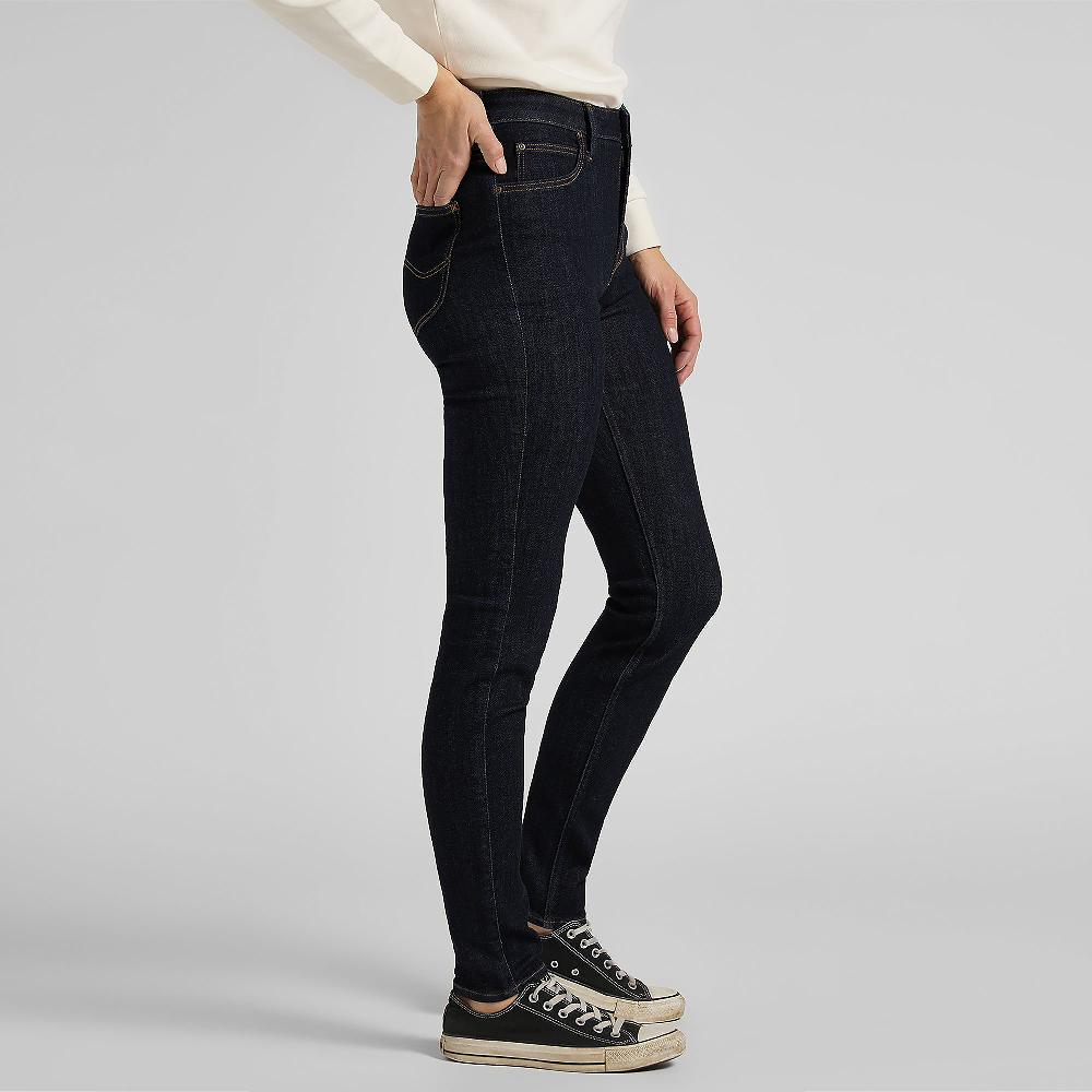 QVC LEE Scarlett High Jeans Skinny Vita Alta Passanti In Vita Zip E Bottone