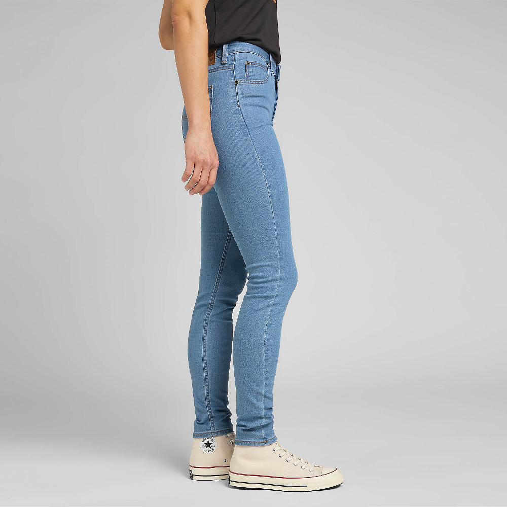 QVC LEE Scarlett High Jeans Skinny Vita Alta Passanti In Vita Zip E Bottone